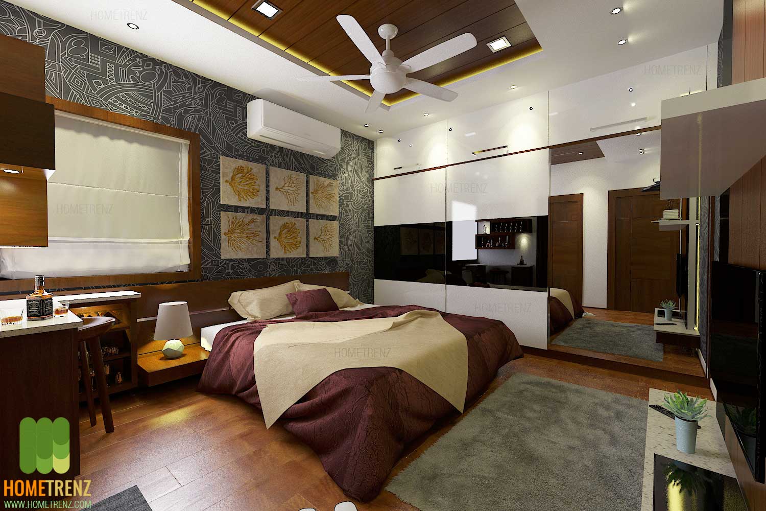 bedroom interior designs and decoration in hyderabad - hometrenz designers