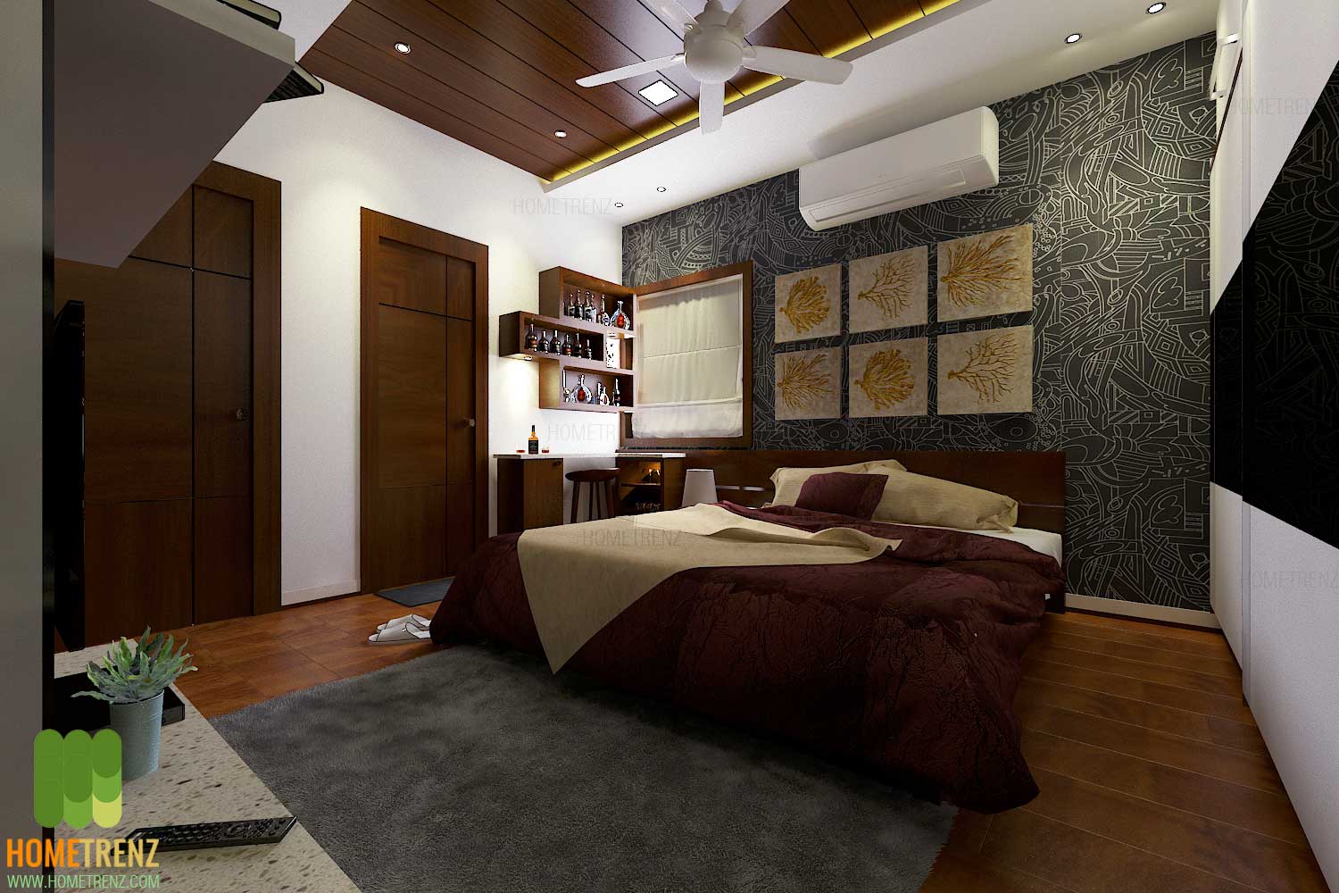 bedroom interior designs and decoration in hyderabad - hometrenz designers