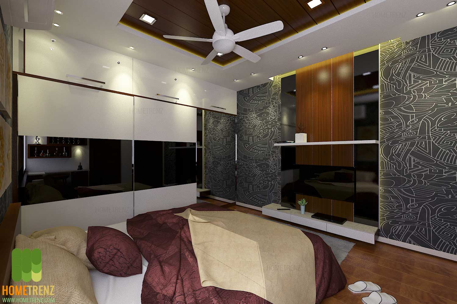 bedroom interior designs and decoration in hyderabad - hometrenz designers